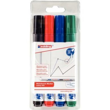 Achetez EDDING Pochette de 4 marqueurs effaçables à  sec pointe ogive assortis E-660 4304000 pas ..