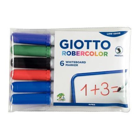 Achetez Etui de 6 feutres tableau blanc pointe moyenne ogive assortis F414200 GIOTTO pas cher sur Ma..