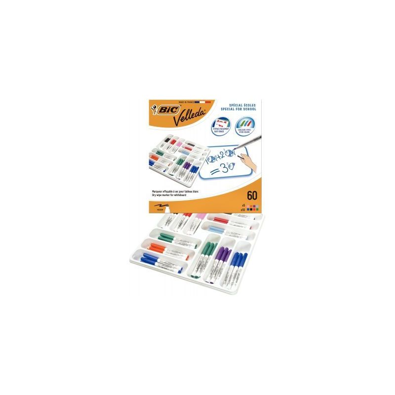 Achetez Classpack 60 feutres Velleda 1741 pointe ogive moyenne 897052 BIC pas cher sur Ma Rentrée S..