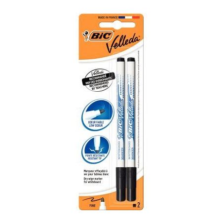 Achetez Blister de 2 marqueurs Velleda 1721 noirs 875709 VELLEDA BIC pas cher sur Ma Rentrée Scolai..