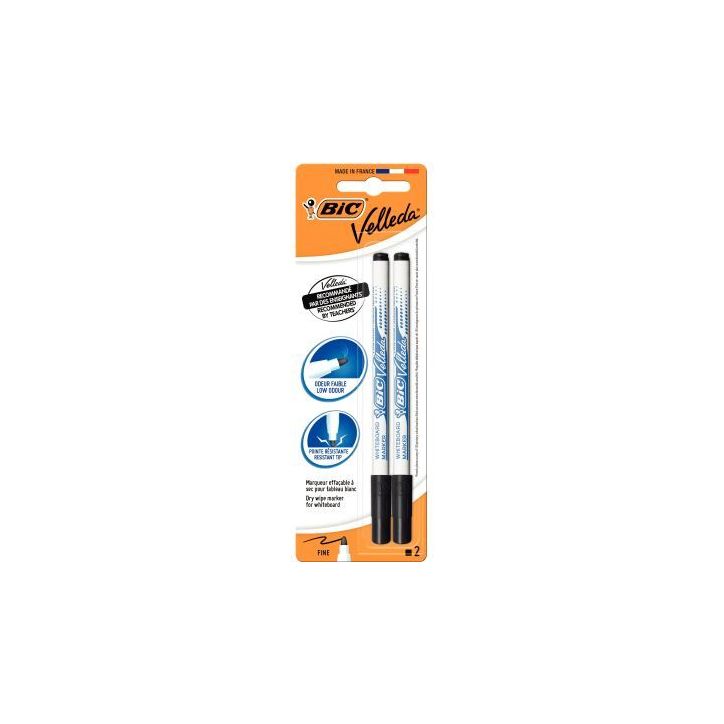 Blister de 2 marqueurs Velleda 1721 noirs 875709 VELLEDA BIC