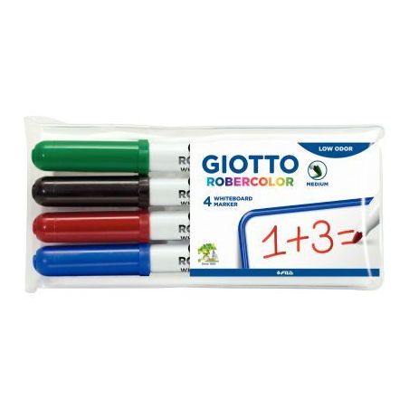 Achetez Etui 4 feutres tableau blanc pointe moyenne ogive assortis F413300 GIOTTO pas cher sur Ma Re..