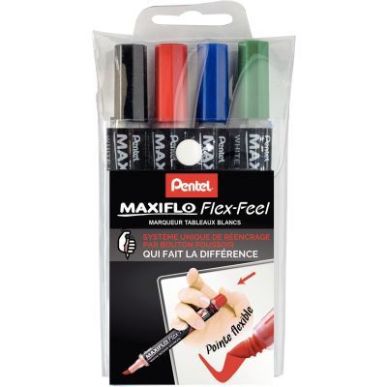 Achetez Pochette de 4 marqueurs Maxiflo Flex Feel MWL5SBF/4 PENTEL pas cher sur Ma Rentrée Scolaire
