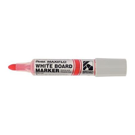 Achetez PENTEL Marqueur effaçable à  sec MAXIFLO pointe ogive extra-large 4 mm. Encre Rouge pas c..