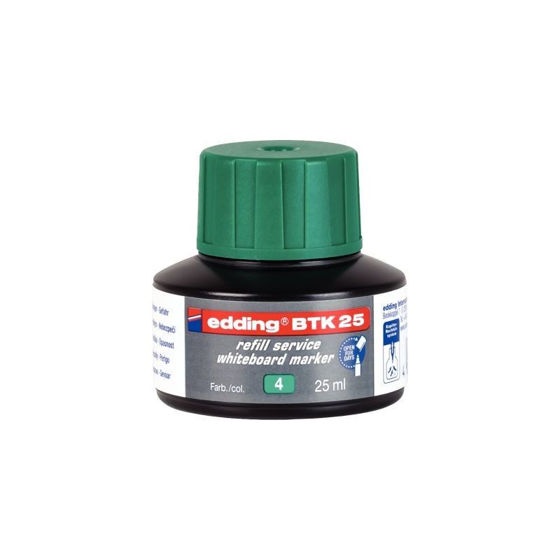 Achetez Flacon recharge marqueur tableau blanc vert 4-BTK25004 EDDING pas cher sur Ma Rentrée Scola..