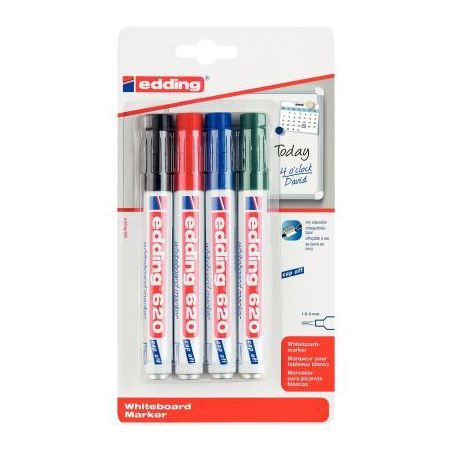 Achetez Blister de 4 marqueurs tableaux blancs 620 assortis 4-620-4-1999 EDDING pas cher sur Ma Rent..