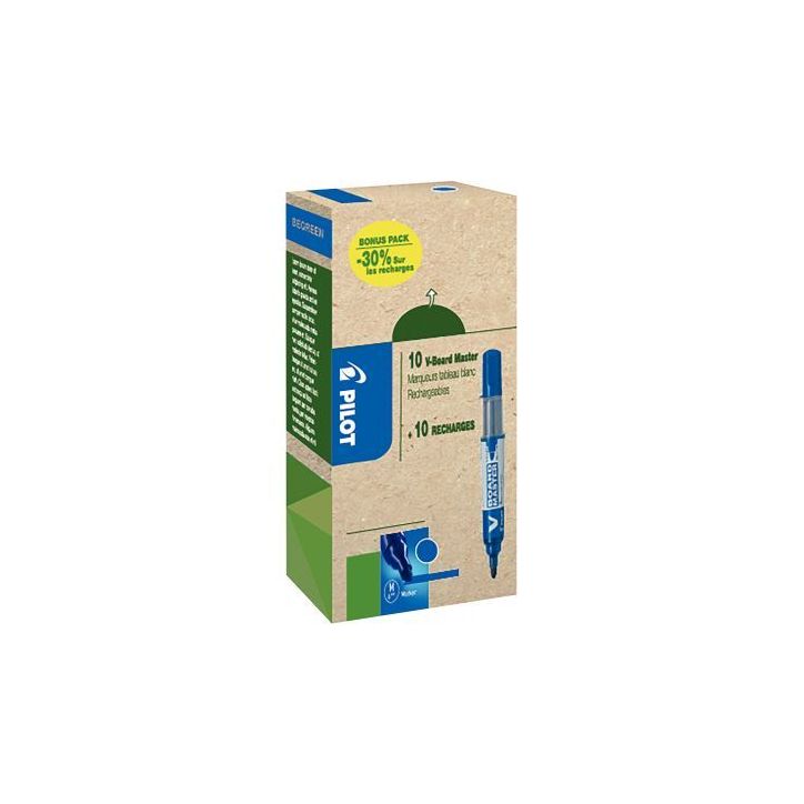 Pack de 10 marqueurs V-Board Master + 10 recharges bleues 3131910556282 PILOT