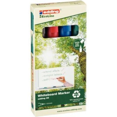 Achetez Pochette de 4 marqueurs tableau blanc ogive Ecoline 28 assorti 4-28-4 EDDING pas cher sur Ma..