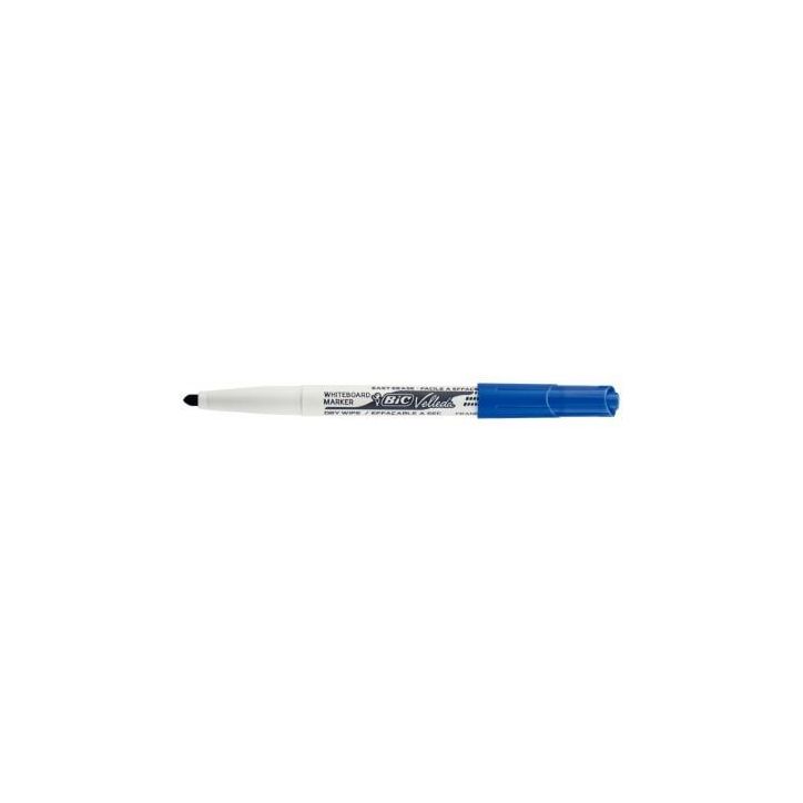BIC Velleda 1741 Feutres pour Tableau Blanc Effaçables à  Sec, Pointe Conique Moyenne - Bleu
