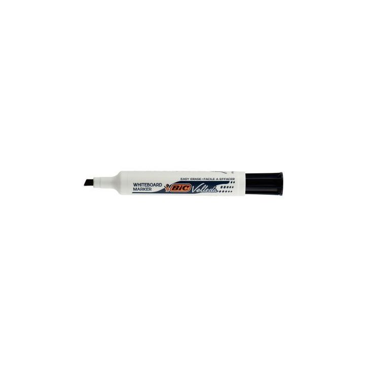 BIC Velleda 1791 Feutres pour Tableau Blanc Effaçables à  Sec Pointe Large Biseautée - Noir