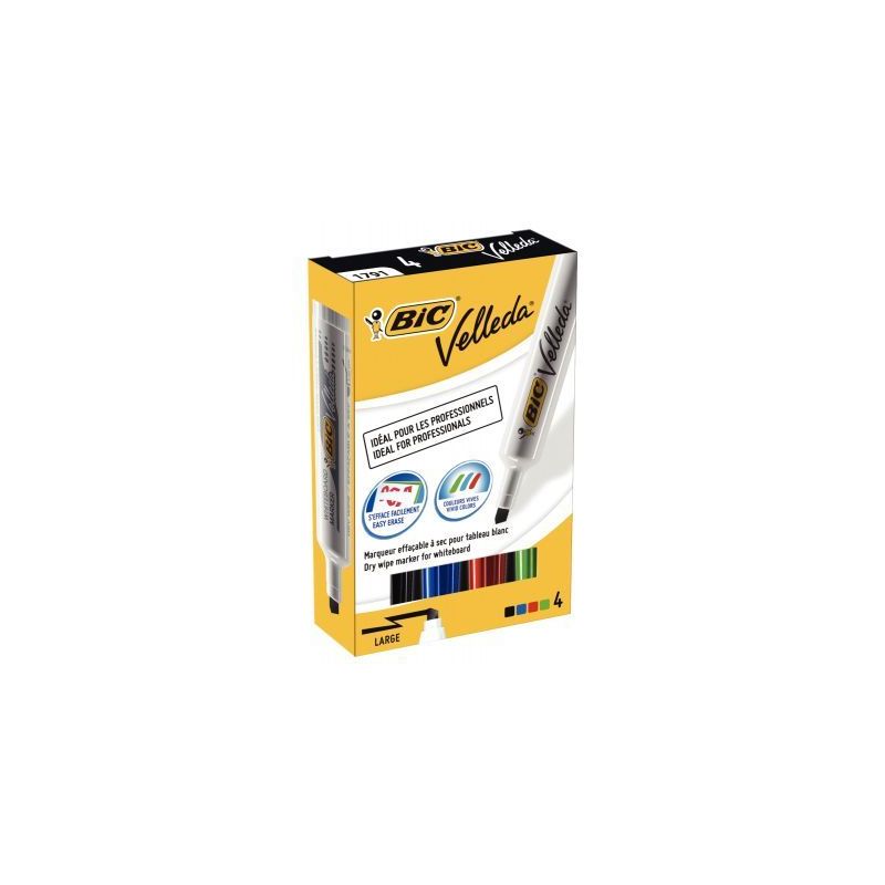 Achetez BIC Velleda 1791 Feutre pour Tableau Blanc Effaçable à Sec Pointe Large Biseautée - Cou.. Achetez BIC Velleda 1791 Feutre pour Tableau Blanc Effaçable à Sec Pointe Large Biseautée - Cou..