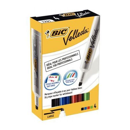 Achetez BIC Velleda 1791 Feutre pour Tableau Blanc Effaçable à  Sec Pointe Large Biseautée - Cou..