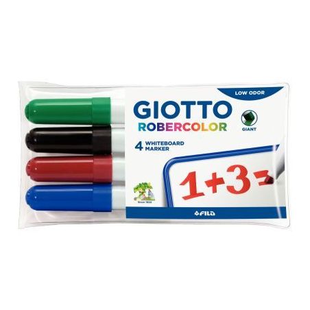 Achetez Etui 4 marqueurs tableau blanc pointe biseautée 6,4mm assortis F413500 GIOTTO pas cher sur ..