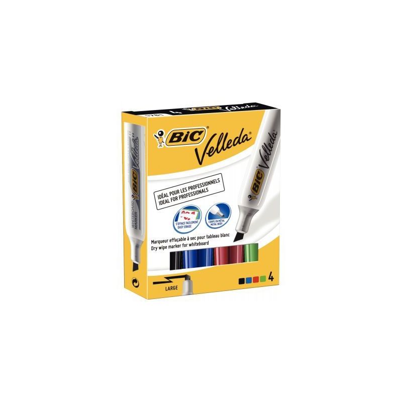 Achetez BIC Velleda Feutres 1781 pour Tableau Blanc Effaçables à  Sec Pointe Biseau Large - Coule..