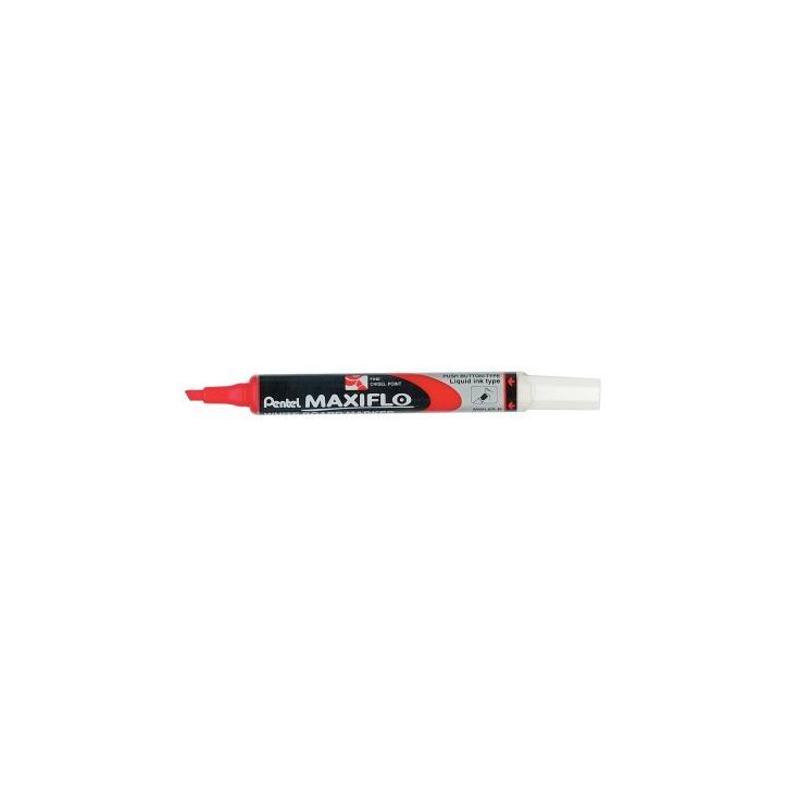 Marqueur tableau blanc Maxiflo pointe fine biseautée rouge MWL6S-B PENTEL