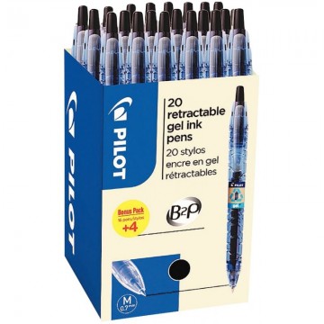 Ecopack 20 stylos gel B2P noirs dont 4 offerts 3131910520030 PILOT