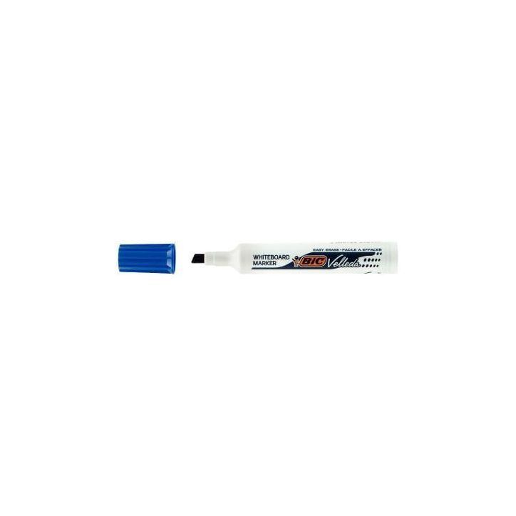 BIC Velleda 1791 Feutres pour Tableau Blanc Effaçables à  Sec Pointe Large Biseautée - Bleu