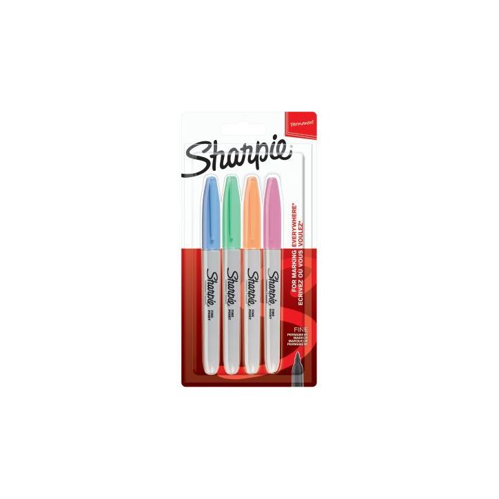 Blister de 4 marqueurs permanents Sharpie pastel 2065402 SHARPIE