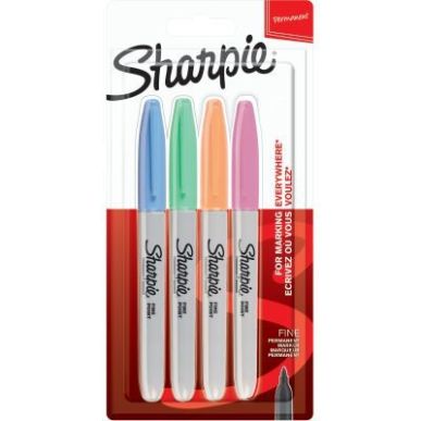 Achetez Blister de 4 marqueurs permanents Sharpie pastel 2065402 SHARPIE pas cher sur Ma Rentrée Sc..