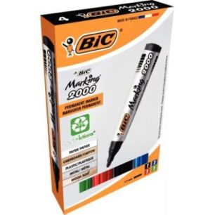 Achetez BIC Marking 2000 ECOlutions Marqueurs Permanents à Pointe Conique Moyenne - Couleurs Asso..