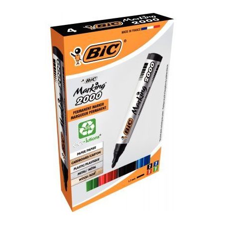 Achetez BIC Marking 2000 ECOlutions Marqueurs Permanents à Pointe Conique Moyenne - Couleurs Asso..