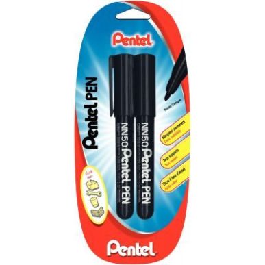 Achetez Blister de 2 marqueurs permanents NN50 noirs 086004 PENTEL pas cher sur Ma Rentrée Scolaire
