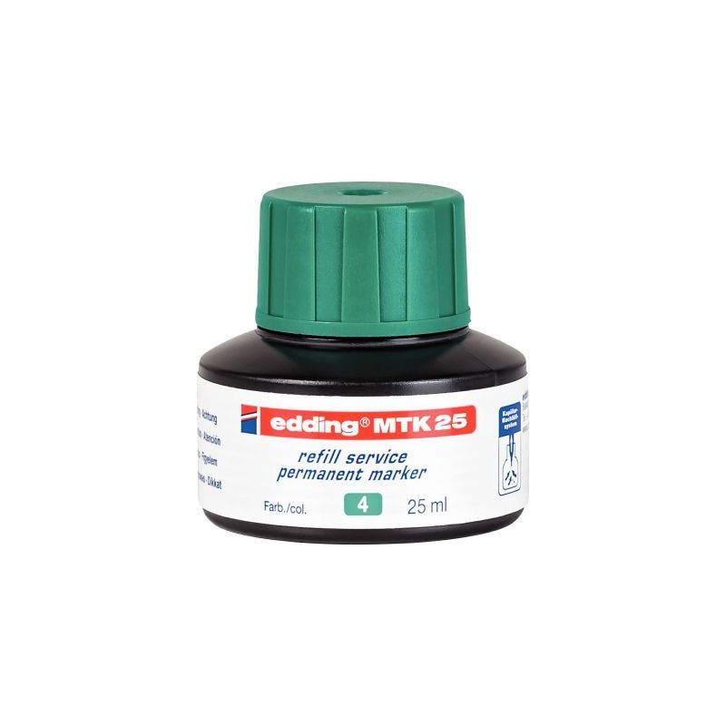 Achetez Flacon recharge marqueur permanent vert 4-MTK25004 EDDING pas cher sur Ma Rentrée Scolaire Achetez Flacon recharge marqueur permanent vert 4-MTK25004 EDDING pas cher sur Ma Rentrée Scolaire