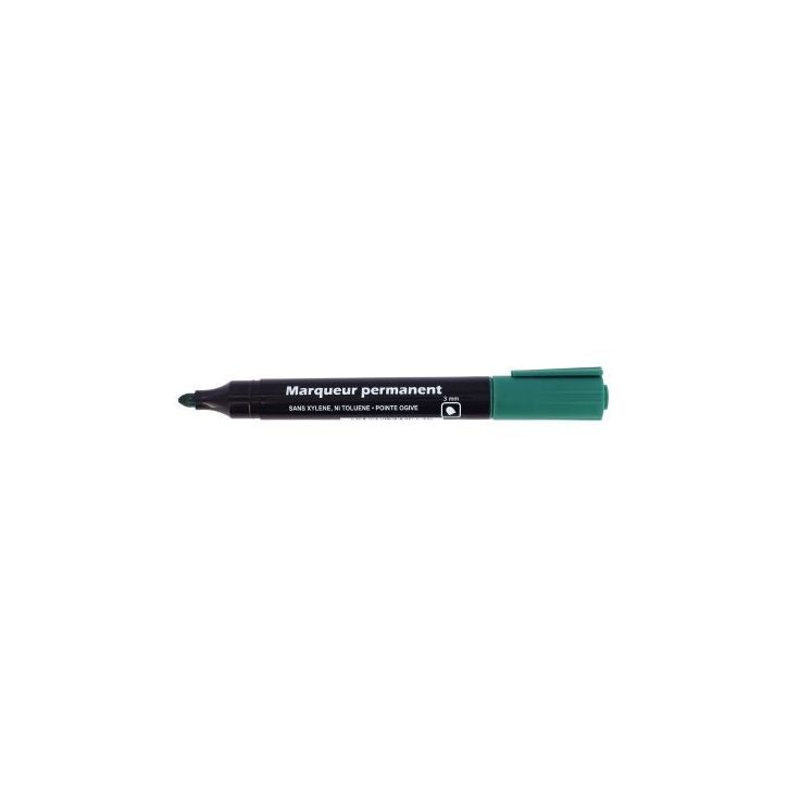 Marqueur permanent pointe ogive 3mm vert 28210