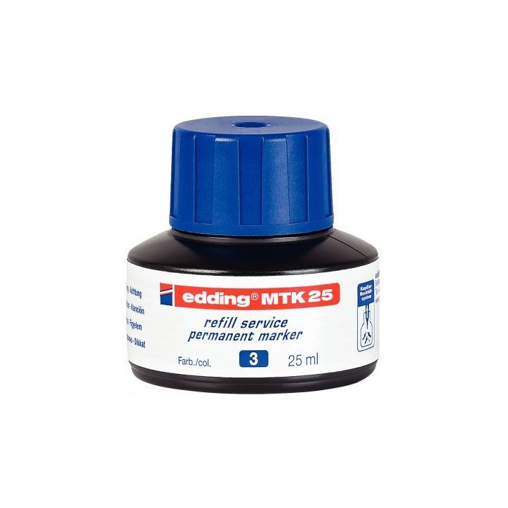 Flacon recharge marqueur permanent bleu 4-MTK25003 EDDING