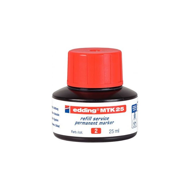 Achetez Flacon recharge marqueur permanent rouge 4-MTK25002 EDDING pas cher sur Ma Rentrée Scolaire