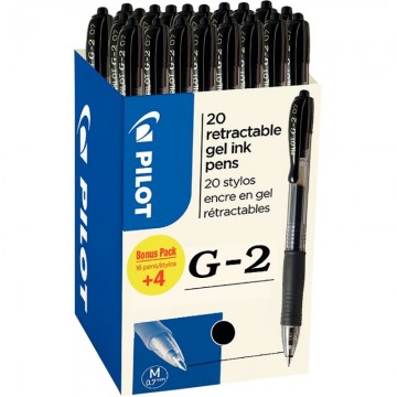 Ecopack 20 stylos G2 noirs dont 4 offerts 3131910516460 PILOT