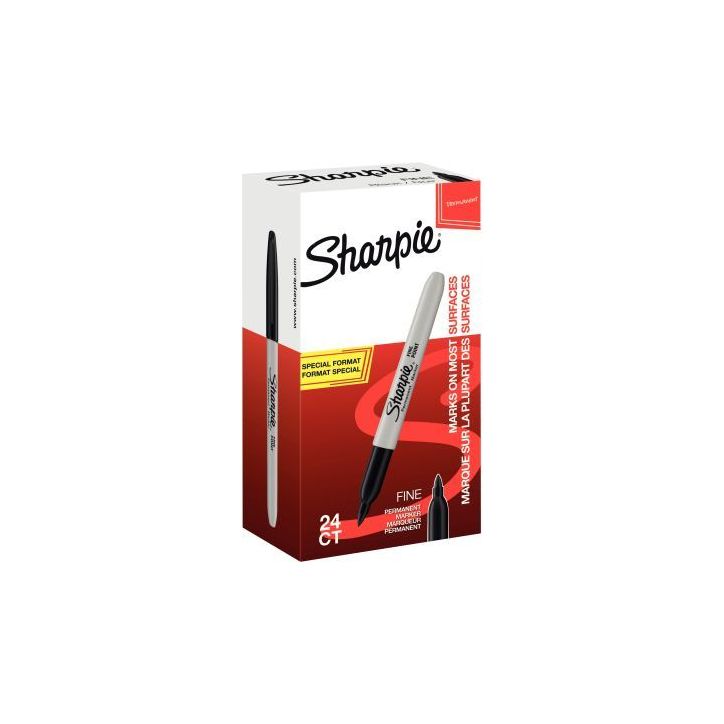 Boîte de 24 marqueurs Sharpie pointe fine noir 2077128 SHARPIE