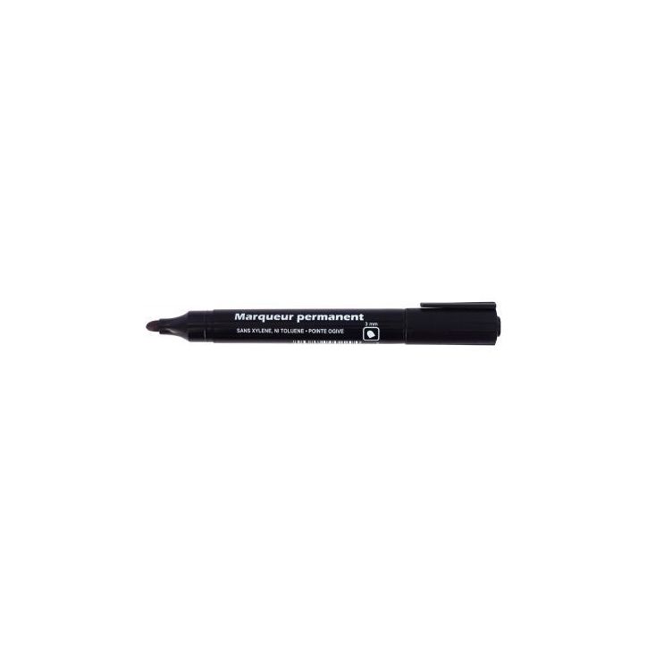 Marqueur permanent pointe ogive 3mm noir 28208