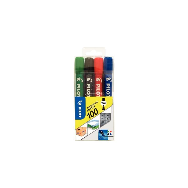 Achetez Set de 4 marqueurs permanents 100 pointe ogive assortis 3131910501725 PILOT pas cher sur Ma .. Achetez Set de 4 marqueurs permanents 100 pointe ogive assortis 3131910501725 PILOT pas cher sur Ma ..
