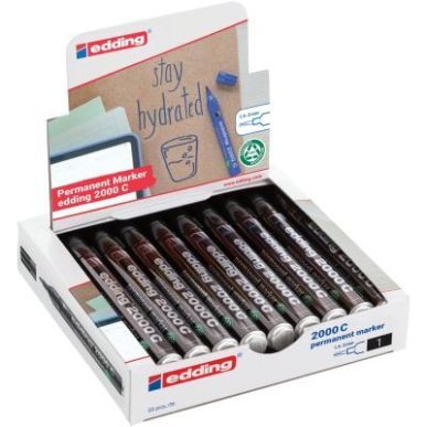 Achetez Boite de 20 marqueurs permanents E-2000C noirs 4-2000C20 EDDING pas cher sur Ma Rentrée Sco..