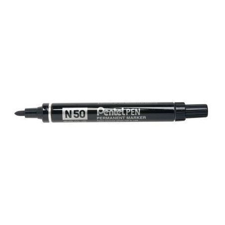 Achetez Boîte de 12 marqueurs permanents N50 pointe ogive noirs DZ050NOIR PENTEL pas cher sur Ma Re..