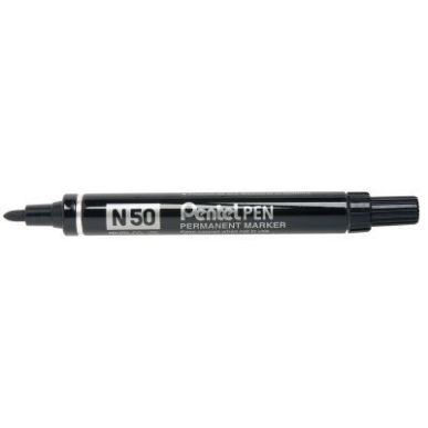 Achetez Boîte de 12 marqueurs permanents N50 pointe ogive noirs DZ050NOIR PENTEL pas cher sur Ma Re..
