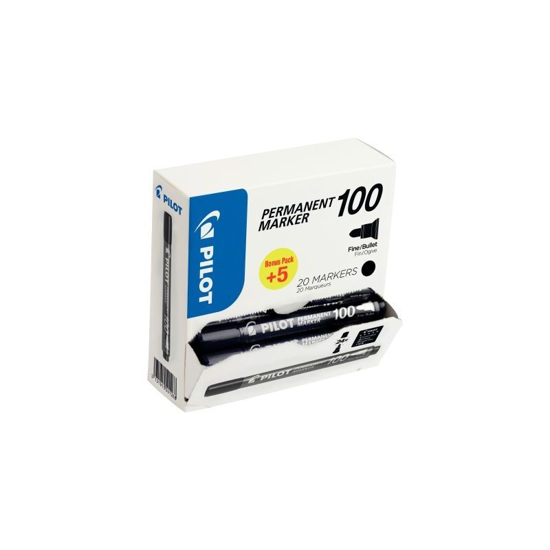 Achetez Pack de 20 marqueurs permanent 100 ogive dont 5 gratuit 3131910501268 PILOT pas cher sur Ma ..