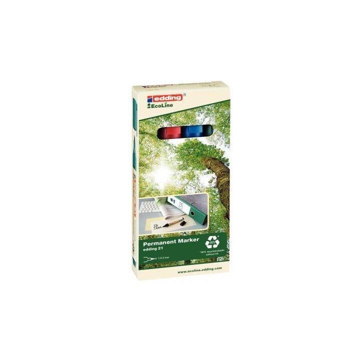 Marqueur permanent Ecoline ogive assorti 4-21-4 EDDING