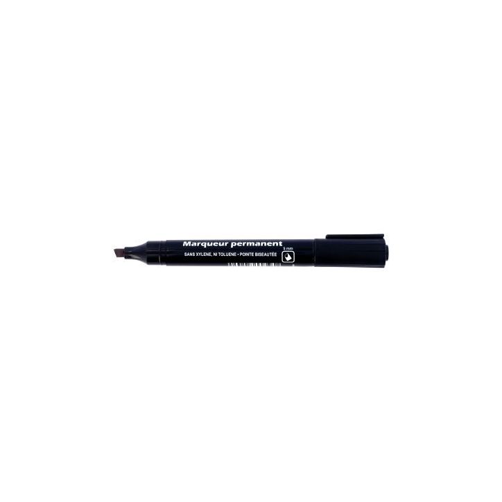 Marqueur permanent pointe biseautée 5mm noir 28211