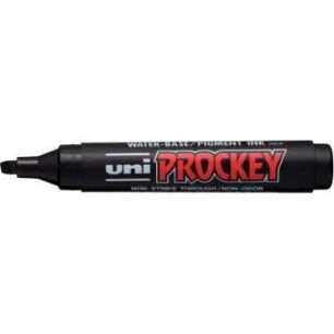 UNI-BALL Marqueur permanent pte biseautée corps plastique encre pigmentée à base d'eau Noire UNI PROCKEY UNI-BALL Marqueur permanent pte biseautée corps plastique encre pigmentée à base d'eau Noire UNI PROCKEY