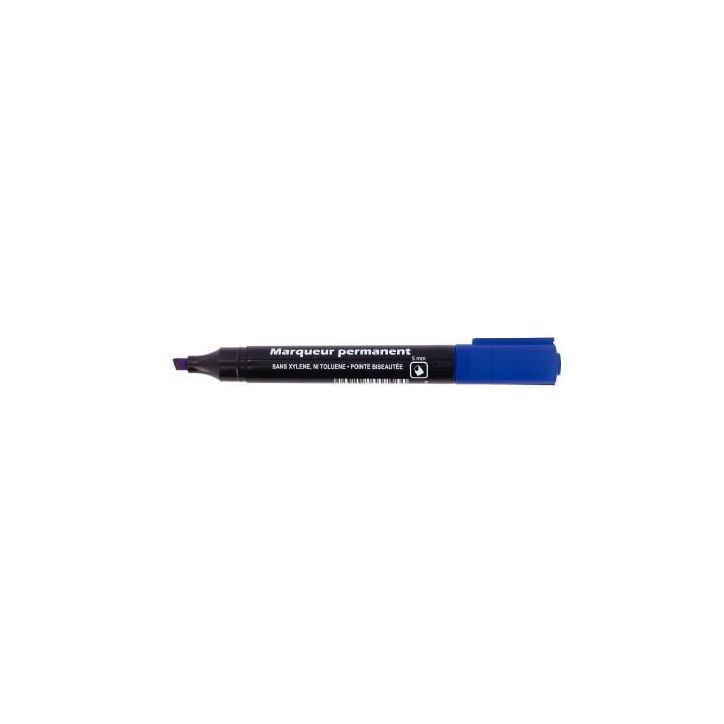 Marqueur permanent pointe biseautée 5mm bleu 28207