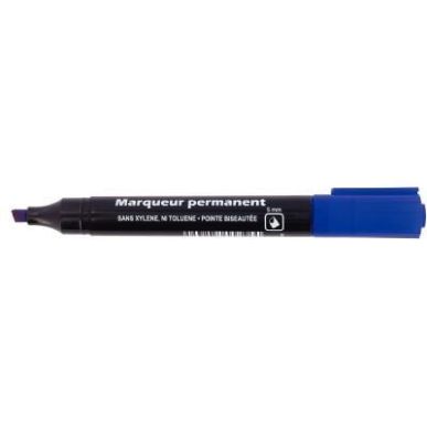 Achetez Marqueur permanent pointe biseautée 5mm bleu 28207 pas cher sur Ma Rentrée Scolaire