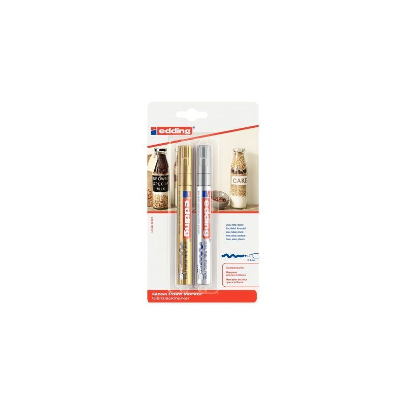 Achetez Blister de 2 marqueurs 750 or / argent 4-750-2-1-53 EDDING pas cher sur Ma Rentrée Scolaire