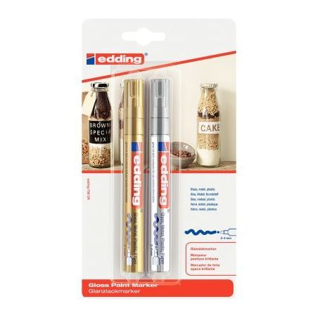 Achetez Blister de 2 marqueurs 750 or / argent 4-750-2-1-53 EDDING pas cher sur Ma Rentrée Scolaire