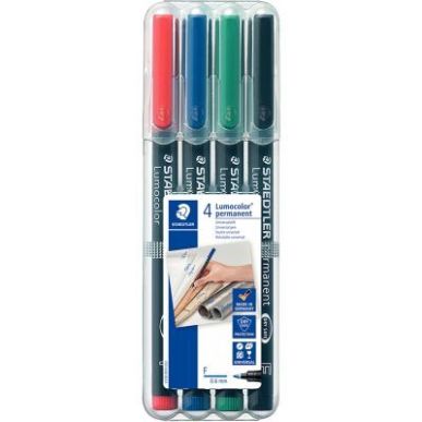 Achetez STAEDTLER Pochette de 4 feutres pour rétroprojection pointe fine encre permanente assortis ..