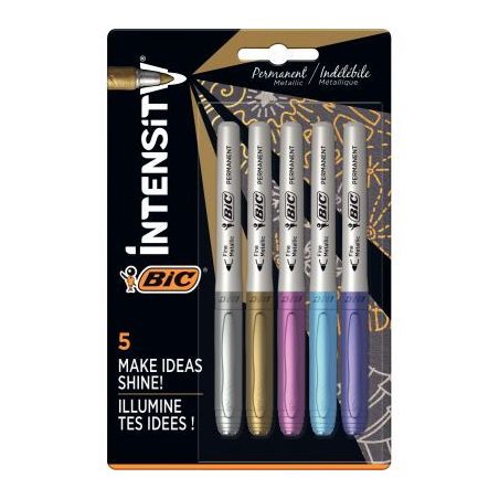 Achetez Blister de 5 marqueurs Metallic assortis 946042 BIC pas cher sur Ma Rentrée Scolaire