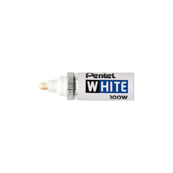 Marqueur Pentel indélébile pointe large blanc X100-W PENTEL