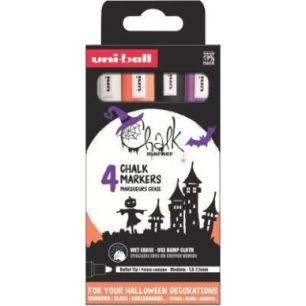 Achetez Pochette de 4 marqueurs Chalk Marker Halloween PWE5M/4PFASSF61 UNIBALL pas cher sur Ma Rentr..