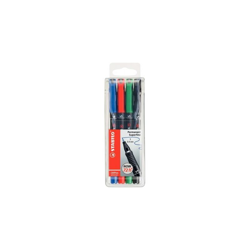 Achetez Pochette de 4 feutres rétro Ohpen permanent 0,4 assortis 841/4 OHPEN STABILO pas cher sur M..